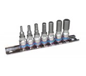 King Tony - 7 pc. 1/4"jg.llave de caja c/punta hex.