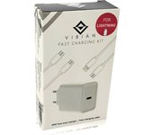 Cargador de pared vibian carga rapida 1 puerto usb-c 20w incluye cable apple