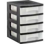 Archivo 2000 1104 CS TL cajonera para oficina Negro Plástico