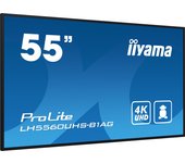 iiyama PROLITE Pizarra de caballete digital 139,7 cm (55") LED Wifi 500 cd / m² 4K Ultra HD Negro Procesador incorporado Android 11 24/7