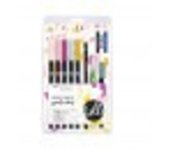 Tombow - Blended Lettering Set Good Vibes | Set Hand Lettering con Rotuladores de Colores, Pincel Recargable, Lápiz, Goma de Borrar y Paleta Lavable