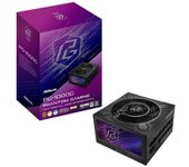 Fuente ALIMENTACION ASROCK PG-1000G,PSU,1000W,80 Plus Gold/A,135MM,Modular,PCI-E 5.1 (12+4pin) x1,PCI-E (6+2 Pin) x3,SATA (5 Pin) x9