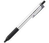 Tombow - MONO Graph Lite Bolígrafo con Punta Retráctil - Ballpoint Pen con Tinta Aceite Suave de Color Negro y Cuerpo Plata - Bolígrafo con punta de precisión 0,52mm