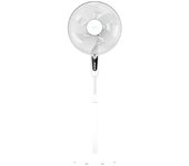 Cecotec Ventilador de Pie EnergySilence 515 MaxFlow White. 45W, Diámetro de 16", 5 Aspas, Temporizador 1h, 3 Velocidades y Oscilación Automática, Altura Regulable hasta 135cm