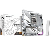 Gigabyte b850m aorus elite wifi6e ice placa base - procesadores amd ryzen serie 9000, 12+2+1 fases vrm digitales, hasta 8200mhz ddr5 (oc), 1xpcie 5.0 + 1xpcie 4.0 m.2, lan 2.5, wifi 7, usb 3.2 gen 2