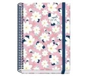 Dohe - Agenda Escolar 2025 2026 - Semana Vista, Tamaño A5 (15x21 cm), Español e Inglés, Septiembre a Junio, Cierre de Espiral y Goma, Tapa Dura, 4 Páginas de Pegatinas - PRIME Camomille