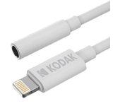 Kodak 30425842 cable de teléfono móvil Blanco 0,1 m 3,5mm Lightning