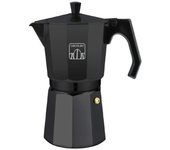 Cecotec Cafetera italiana Cumbia Mokclassic 1200 Black, 600ml, De aluminio con capacidad para 12 tazas de café en color negro, apta para todo tipo de cocinas y fácil de limpiar