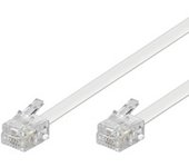 Goobay 93063 - Cable modular (2x conector RJ11, 4 polos, asignado, 10m), Blanco