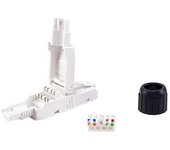 Kit 5 conectores rj45 equip categoria 6a 121162 montaje sin herramientas