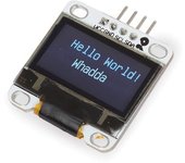 Whadda 0.96 Pantalla OLED I2C, resolución de 128 x 64, ángulo de visión Amplio, eficiente de energía, Imagen nítida, Alto Contraste