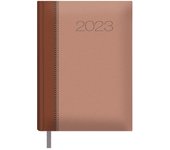 Dohe - Agenda 2024 - Día Página - Tamaño Mediano: 14x20 cm - 336 páginas - Encuadernación cosida - Tapa dura - Color Marrón - Modelo Orleans