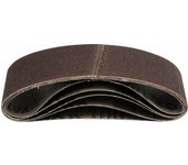Juego de bandas de lija, marca YATO, modelo YT-83230, ideal para lijado de madera y metal, dimensiones 75x533 mm, grano 80, paquete de 5 piezas, alta resistencia y rendimiento.