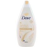 Dove Baño de seda noble, fórmula con crema hidratante Dermo natural, con crema hidratante 1/4, dermatológicamente probado, gel de ducha para mujeres y hombres, botella 100% reciclada* 450 ml