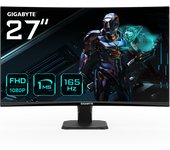 Gigabyte monitor de juego gs27f 27" fhd - 1920 x 1080 (fhd), 165hz, 1ms, 300 cd/m², freesync premium, compatible con hdr, hdmi 2.0, displayport 1.4