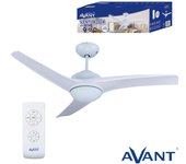 Avant Ventilador de Techo Ventilador de Techo con luz | Medida 135Cm | Ventilador de Techo Incluye 3 Velocidades y Funcion Invierno, 3 Aspas, Lámpara + Mando a Distancia | 70W Color Blanco.