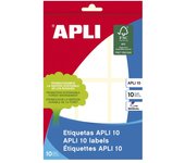 Etiqueta apli blanca 34x67 mm sobre de 10 hojas