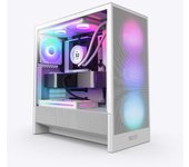 NZXT H5 Flow RGB - Caja compacta ATX Mid-Tower para PC Gaming - Alto Flujo de Aire - Ventilador F360 RGB Core (CV) Incluido - Soporte de radiador Frontal de 360mm y Superior de 240mm - Negro