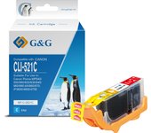 G&g canon cli521 cyan cartucho de tinta generico - reemplaza 2934b001