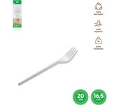 Tenedor Blanco 16,5cm Reutilizable 20 Unidades 5#30
