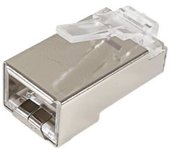 Kit 100 conectores rj45 equip categoria 6a apantallado 121147