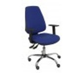 Piqueras y crespo silla oficina ergonomica s24 asincro regulable tapizado bali mod. elche brazos regulables azul (ruedas parquet)