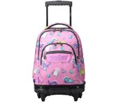 TOTTO Mochila escolar con ruedas gatos astronautas - Renglones TAMAÑO GRANDE
