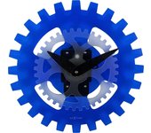 NeXtime 3241BL Moving Gears Reloj de Pared, Azul, 39 cm