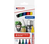 Edding 3000 marcador permanente Punta redonda Negro, Azul, Verde, Rojo, Amarillo 5 pieza(s)