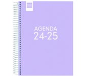Finocam - Agenda Cool 2024 2025 1 Día Página Septiembre 2024 - Junio 2025 (curso lectivo) + Julio y Agosto resumidos Lila Español