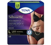 Tena Silhouette Cintura Baja Negro T-G 9 unidades