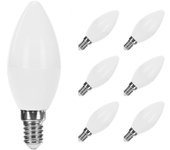 Pack 6 Bombillas LED Vela E14 6W Equi.40W 470lm Raydan Home