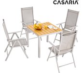 Conjunto mesa y sillas Berna 1+4 aluminio WPC gris plegables