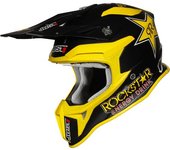 Just1 J18 Rockstar MIPS Casco de motocross - Negro Amarillo (XS)