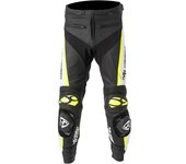 MUGENRACE RBRS-1 Pantalones de cuero para moto - Negro Blanco Amarillo (6XL)