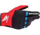 Alpinestars Honda Copper Guantes de motocicleta - Negro Rojo Azul (M)