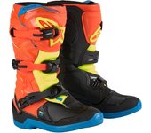 Alpinestars Tech 3S Botas de motocross juveniles - Azul Amarillo Naranja (42)