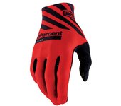 100% Celium Guantes de bicicleta - Negro Rojo (M)