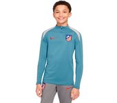 Nike - Sudadera Atlético de Madrid Training 2024-2025 Niño, Unisex, Noise Aqua-Lt Iron Ore-Crimson, L