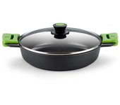 BRA Prior Cacerola Baja Aluminio Fundido con Tapa 32cm