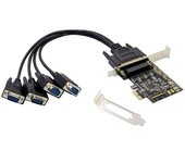 Conceptronic Tarjeta PCIe Serie de 4 Puertos DB9 RS232