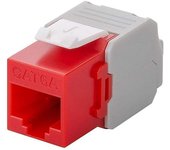 Goobay Keystone Conector RJ45 a TIA 568A/B Cat 6A UTP Rojo