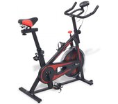 VidaXL Bicicleta Training con Sensores de Pulso Negra/Roja