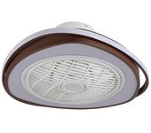 Lumit Geneva Ventilador de Techo WiFi con Luz y Mando 70W 53.5cm Marrón
