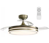 Ventilador led con aspas plegables perla cuero cct (72w)