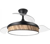Ventilador led aspas plegables moda cañizo oscuro (72w)