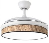 Ventilador led aspas plegables moda cañizo oscuro (72w)