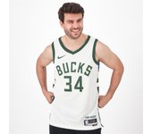 Nike Antetokounmp M. Bucks - Blanco - Camiseta Baloncesto Hombre talla L