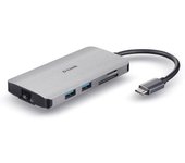 PUERTO REPLICADOR USB-C D-LINK HDMI + RJ45 + 3XUSB 3.0 + USB-C + SD