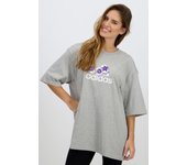 adidas Flower - Gris - Camiseta Oversize Mujer talla M